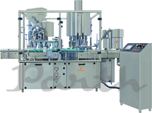 Dry Syrup Powder Filling and Screw Capping Machine