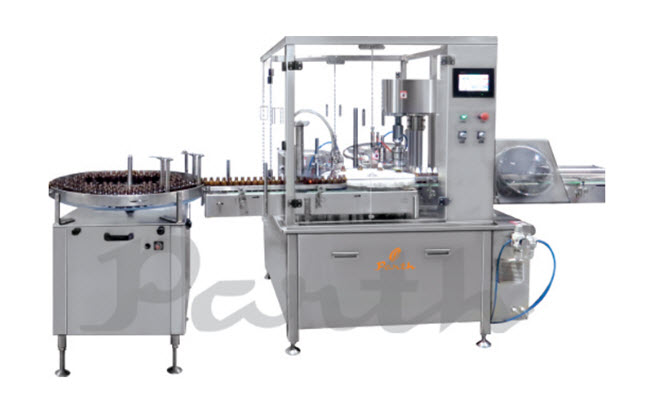 Automatic Eye/Ear Drop Filling with Nozzle Fitting & Screw Capping Machine