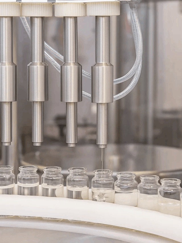 Automatic Liquid Vial Filling and Stoppering Machine
